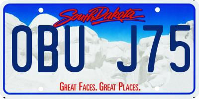 SD license plate 0BUJ75
