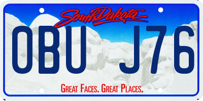 SD license plate 0BUJ76