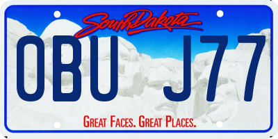 SD license plate 0BUJ77