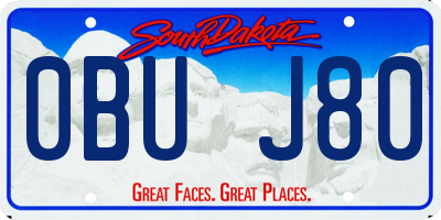SD license plate 0BUJ80