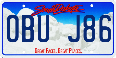 SD license plate 0BUJ86