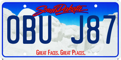 SD license plate 0BUJ87