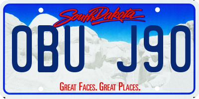 SD license plate 0BUJ90