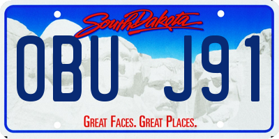 SD license plate 0BUJ91