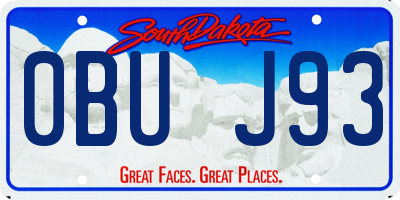 SD license plate 0BUJ93