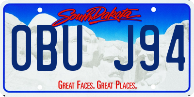 SD license plate 0BUJ94