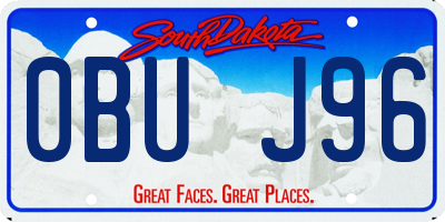 SD license plate 0BUJ96