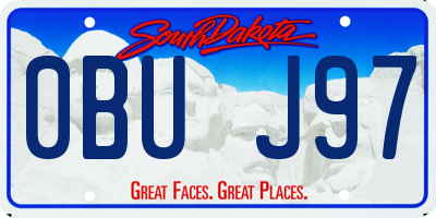 SD license plate 0BUJ97