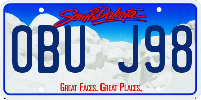 SD license plate 0BUJ98