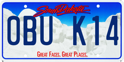 SD license plate 0BUK14