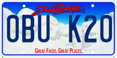 SD license plate 0BUK20