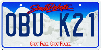 SD license plate 0BUK21