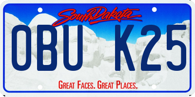 SD license plate 0BUK25
