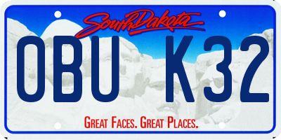 SD license plate 0BUK32