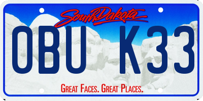 SD license plate 0BUK33