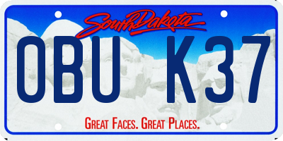 SD license plate 0BUK37