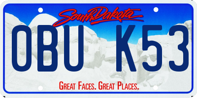SD license plate 0BUK53
