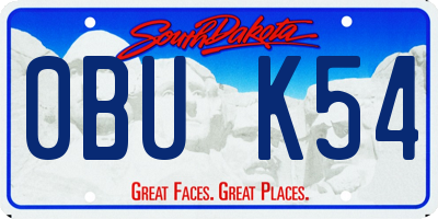 SD license plate 0BUK54