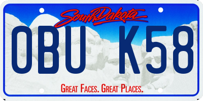 SD license plate 0BUK58