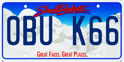SD license plate 0BUK66