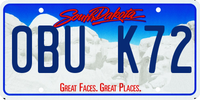 SD license plate 0BUK72
