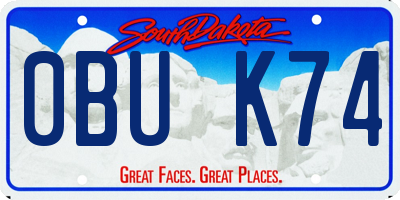 SD license plate 0BUK74