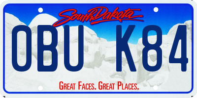 SD license plate 0BUK84