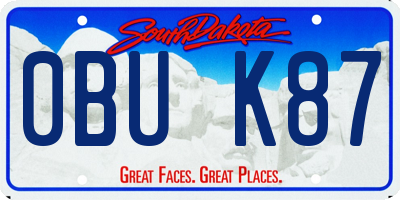 SD license plate 0BUK87