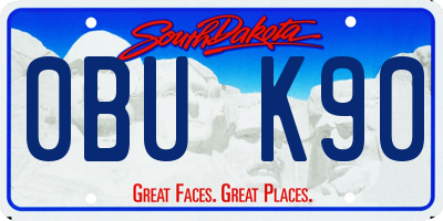 SD license plate 0BUK90