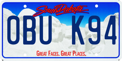SD license plate 0BUK94