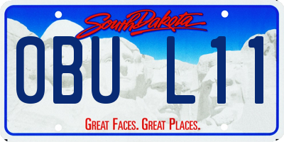 SD license plate 0BUL11