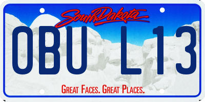 SD license plate 0BUL13
