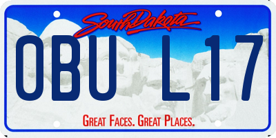 SD license plate 0BUL17