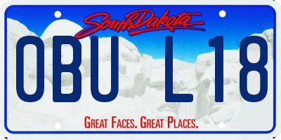 SD license plate 0BUL18