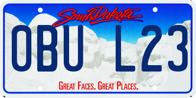 SD license plate 0BUL23