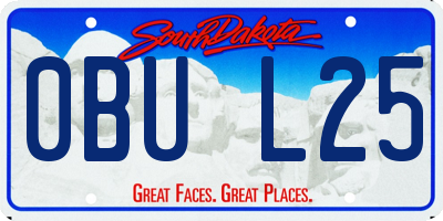 SD license plate 0BUL25