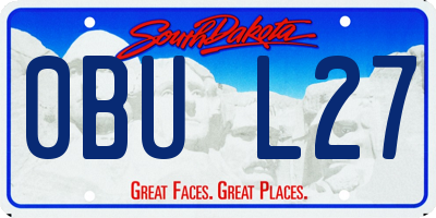 SD license plate 0BUL27