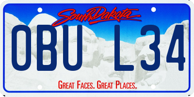 SD license plate 0BUL34