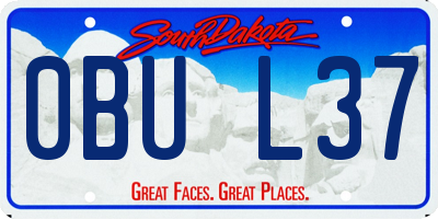 SD license plate 0BUL37