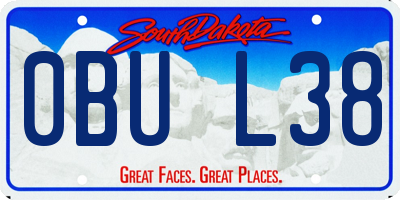 SD license plate 0BUL38