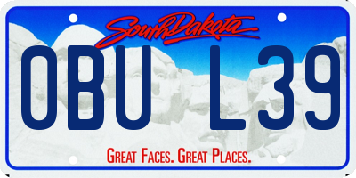 SD license plate 0BUL39