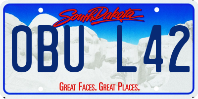 SD license plate 0BUL42