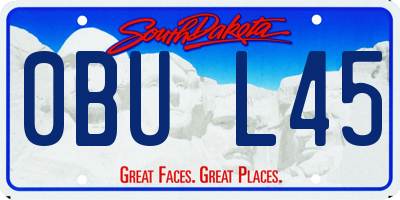 SD license plate 0BUL45