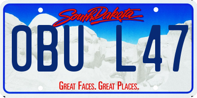 SD license plate 0BUL47