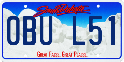 SD license plate 0BUL51