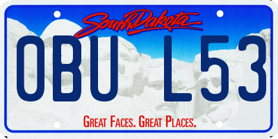 SD license plate 0BUL53
