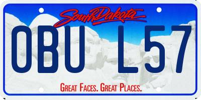 SD license plate 0BUL57