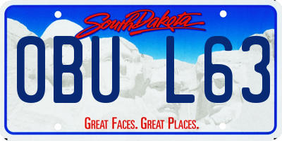 SD license plate 0BUL63