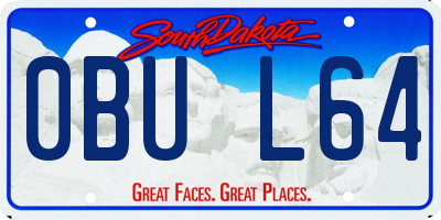 SD license plate 0BUL64
