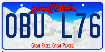 SD license plate 0BUL76